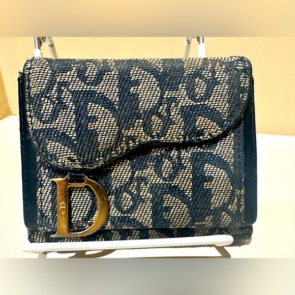 Dior Saddle Denim Trotter Wallet - Picture 1 of 12
